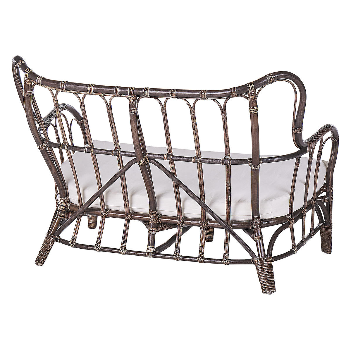 GARTENMÖBEL-SET 4-sitzer Rattan Braun Brindisi - Braun, Naturmaterialien - Beliani