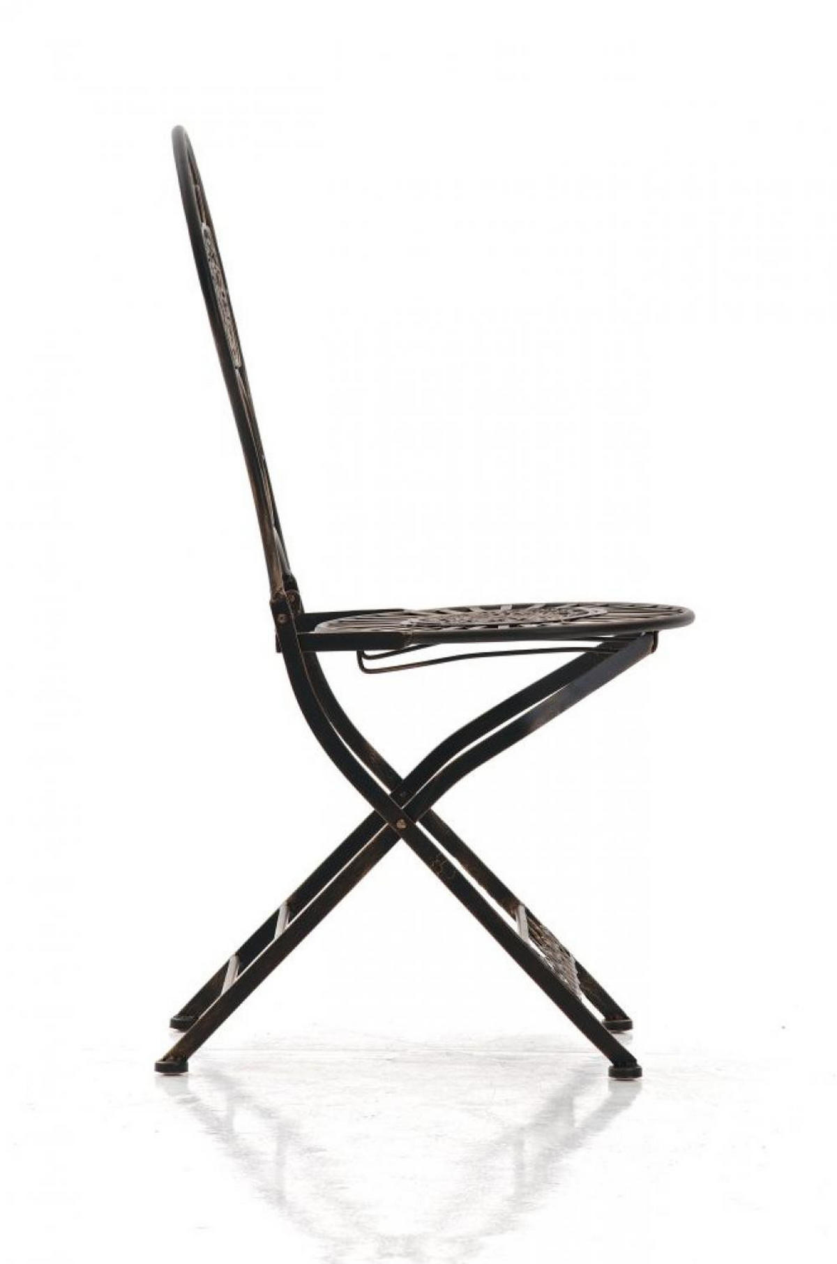 GARTENKLAPPSTUHL Metall Bronze - Bronzefarben, Metall (43/91/50cm) - CLP
