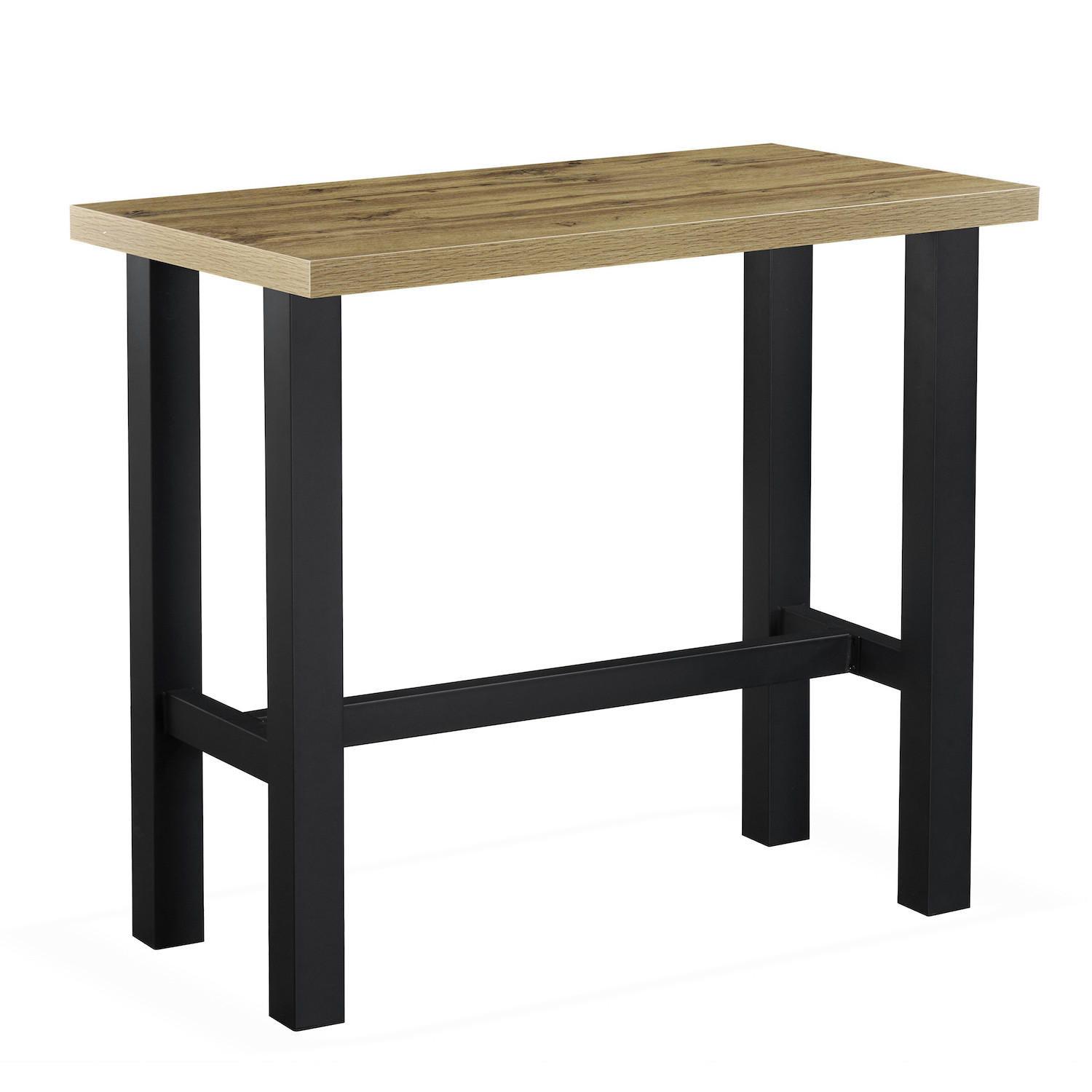 BARTISCH LOTTE 120/60/105 cm - Hellbraun/Schwarz, Holzwerkstoff/Metall (60/120/105cm) - DUBI Möbel