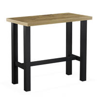 BARTISCH LOTTE 120/60/105 cm - Hellbraun/Schwarz, Holzwerkstoff/Metall (60/120/105cm) - DUBI Möbel