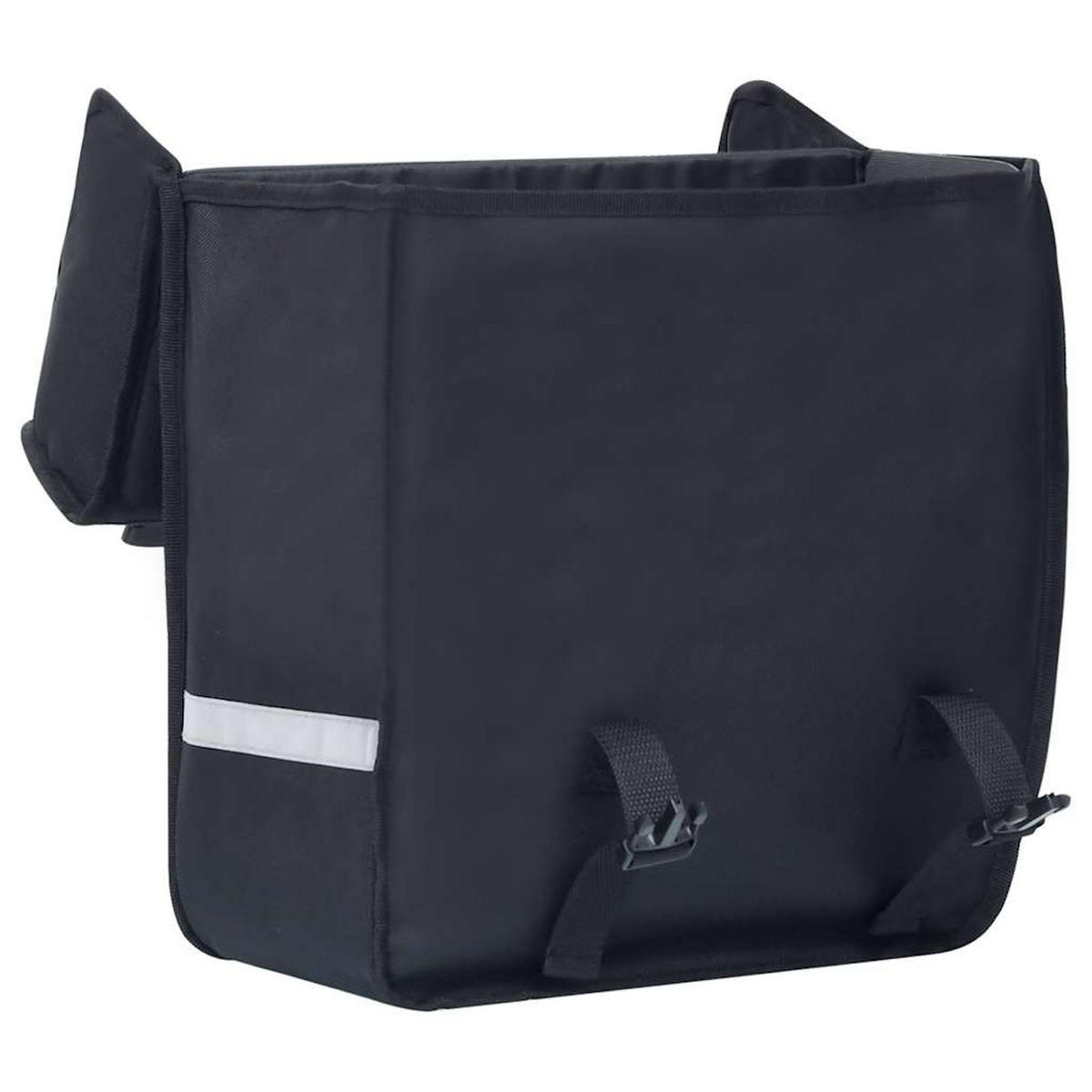 FAHRRADTASCHE Für Gepäckträger Wasserdicht 21 L Schwarz - Schwarz, Textil (18/30/38cm) - vidaXL