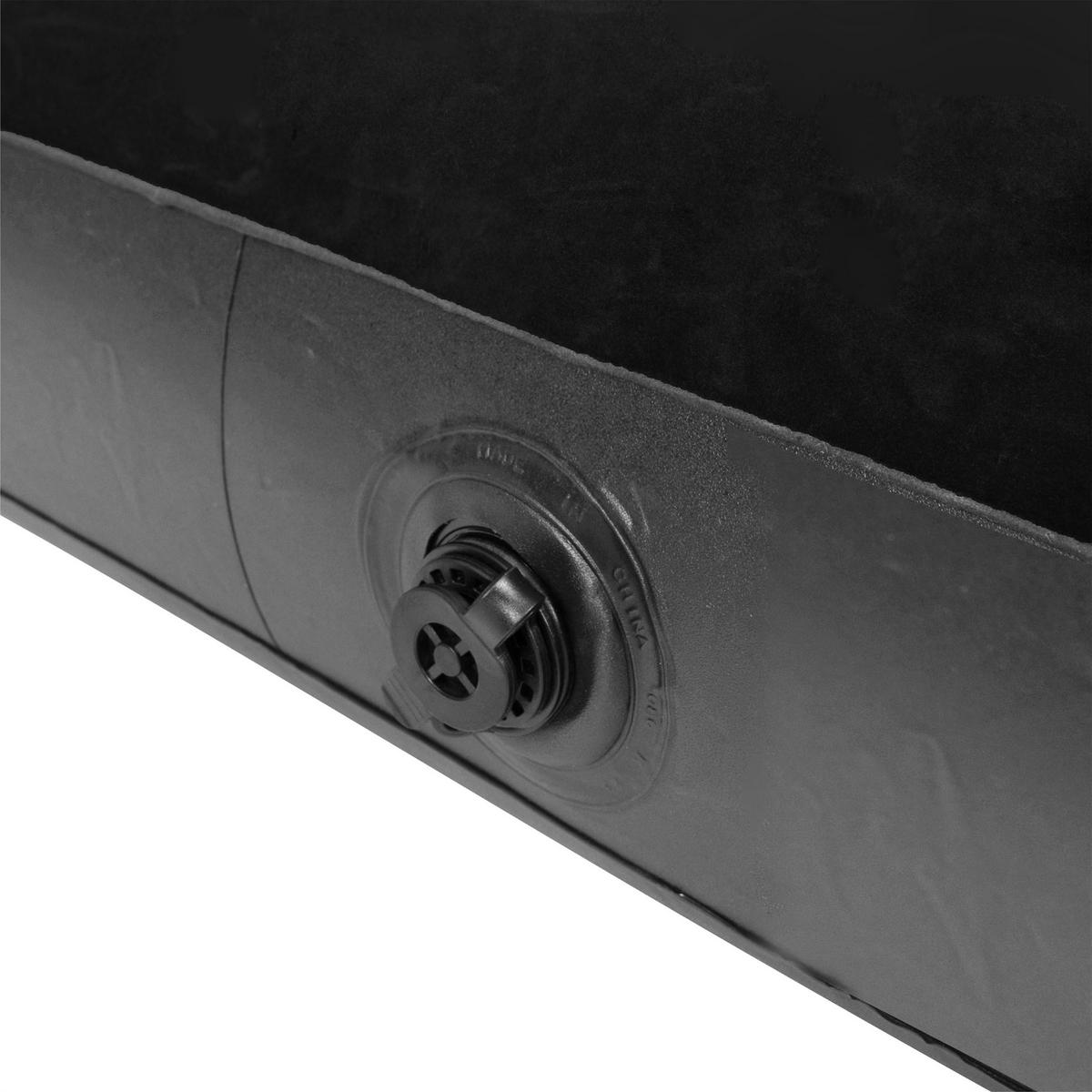 LUFTBETT Luftmatratze Camping 1 Person 191x73x22cm schwarz aufblasbar ohne Pumpe - Schwarz, Kunststoff (73/191cm) - Avenli