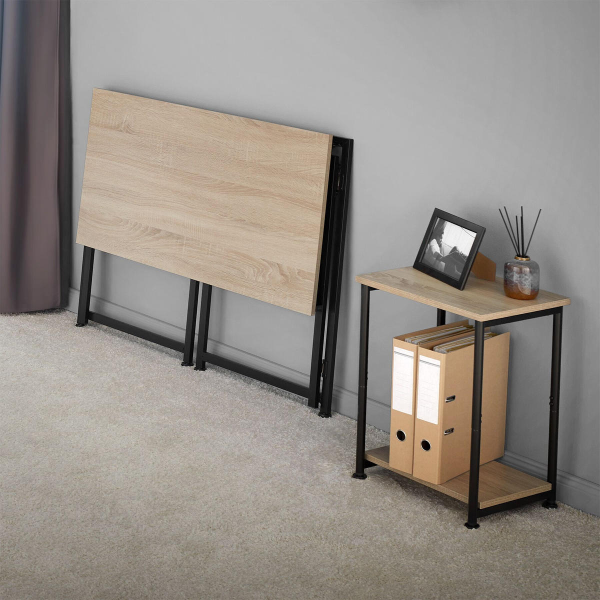 SCHREIBTISCH Paterson,102 x 51 x 77 cm,Industrial Holz hell, Eiche Sonoma - Naturfarben, Holzwerkstoff (102/51/77cm) - tectake