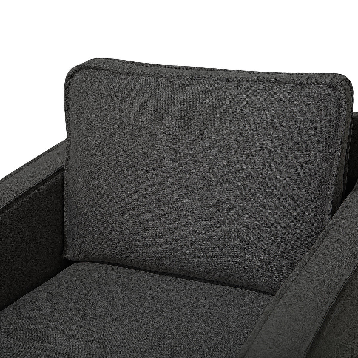 SESSEL Polsterbezug Grau Vind - Grau, Textil/Metall (76/82/82cm) - Beliani