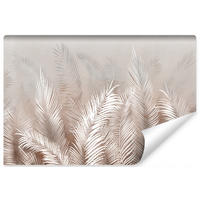 FOTOTAPETE Palmenblätter Pflanzen Natur Boho Stil 520x318cm - Beige/Braun, Papier (520/318cm) - Muralo