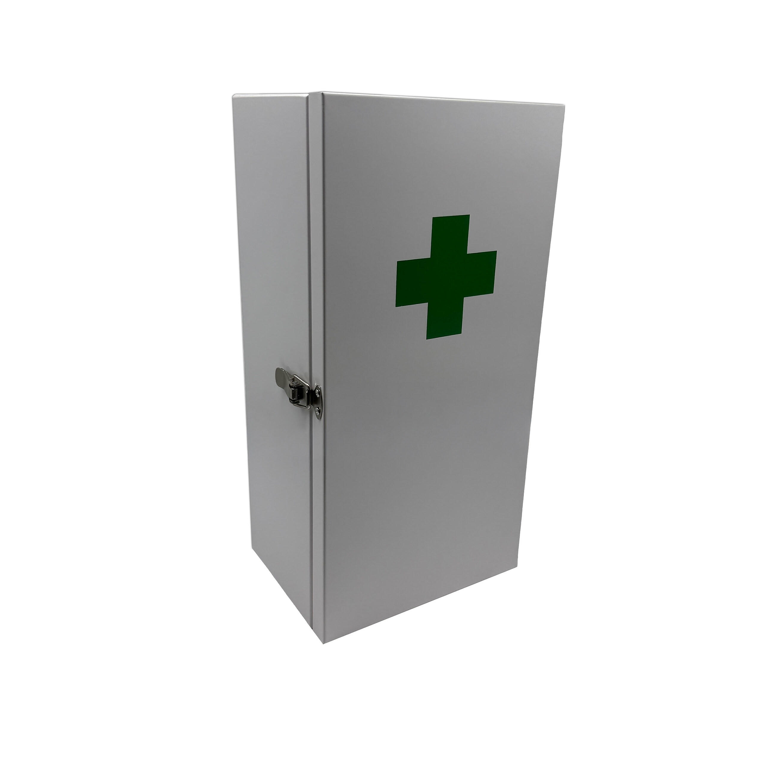 MEDICINSK&Aring;P Gr&ouml;n metall v&auml;ggmontering Vit 42/21/15.5 cm