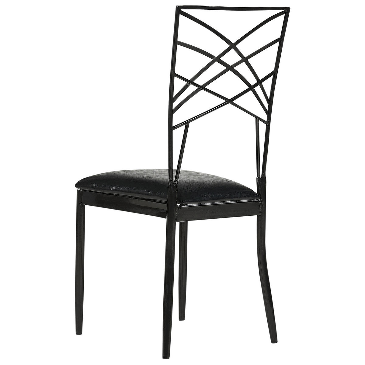 BANKETTSTUHL 2er-Set Schwarz Girard - Schwarz, Metall (41/91/42cm) - Beliani
