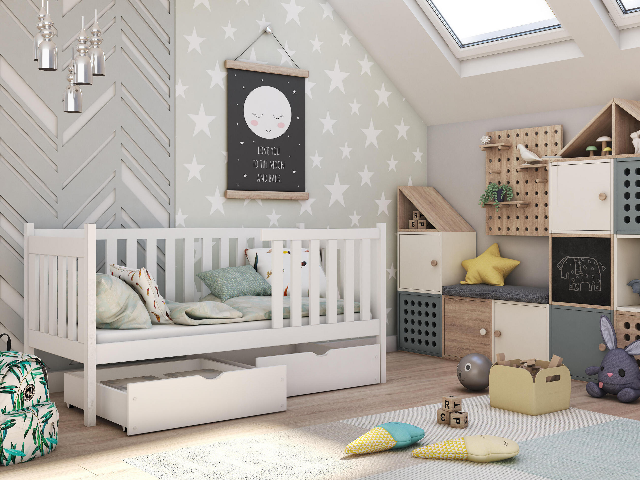 KINDERBETT WEIß - Weiß, Holz (90/200cm) - FURNLUX