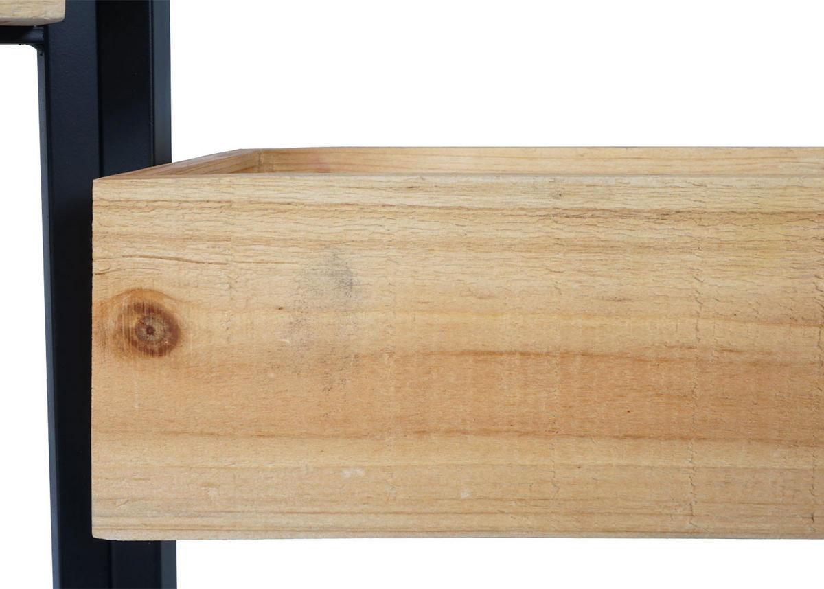 RAUMTEILER MIT PFLANZKASTEN Schwarz, Braun - Schwarz/Braun, Holz (118/116/13cm) - MCW