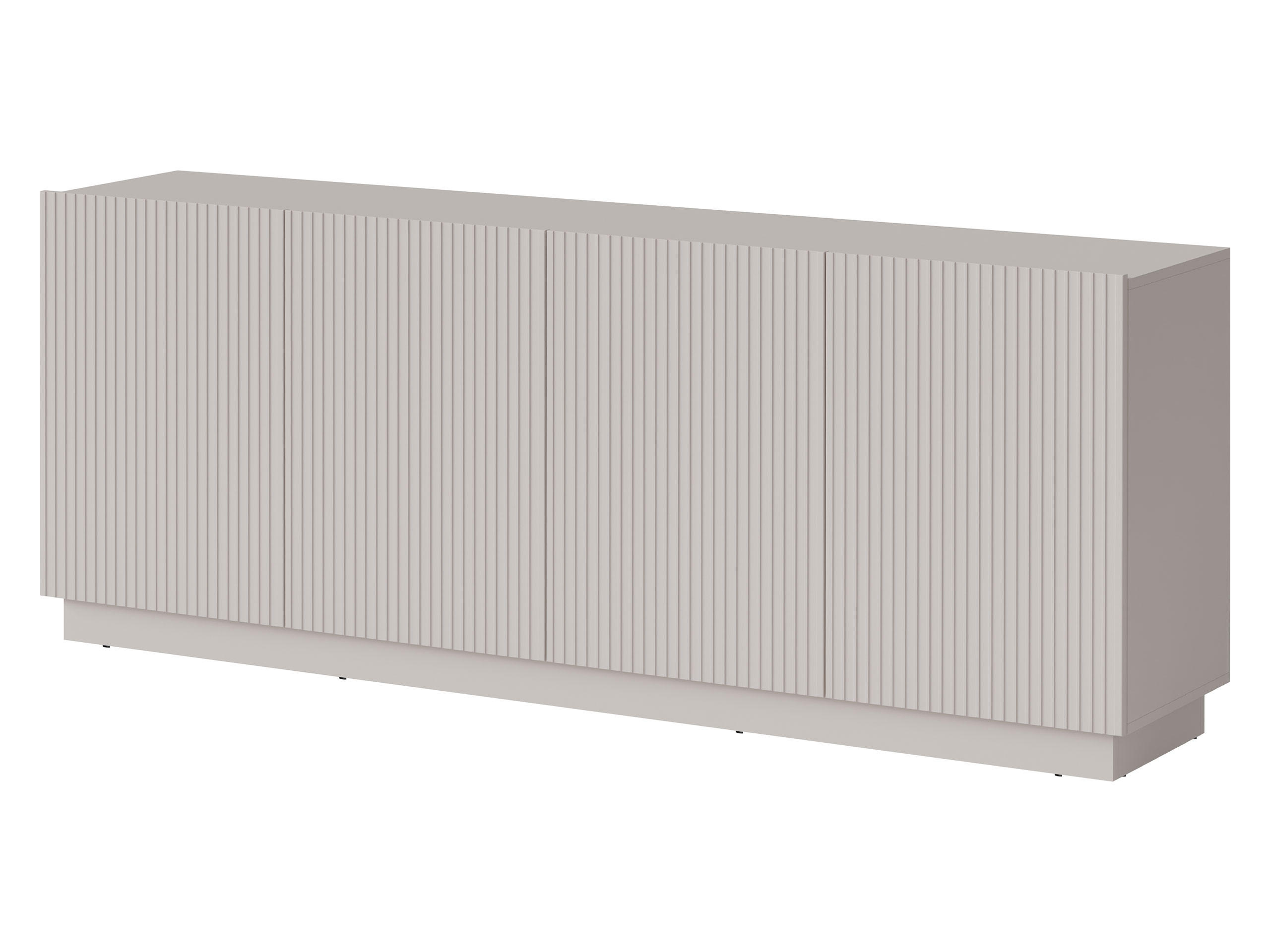 SIDEBOARD Liverti 200 4D - Kaschmir/Schwarz, Holzwerkstoff/Kunststoff (200/78/42cm) - MIRJAN24