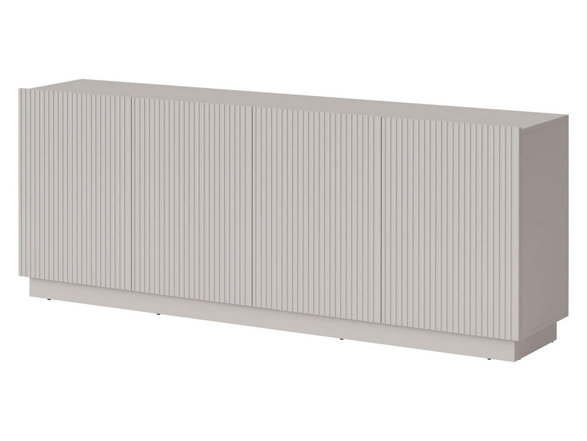 SIDEBOARD Liverti 200 4D - Kaschmir/Schwarz, Holzwerkstoff/Kunststoff (200/78/42cm) - MIRJAN24