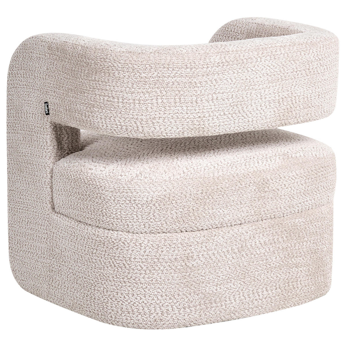SESSEL Chenillegewebe Beige Vidsel - Beige, Textil (76/78/60cm) - Beliani