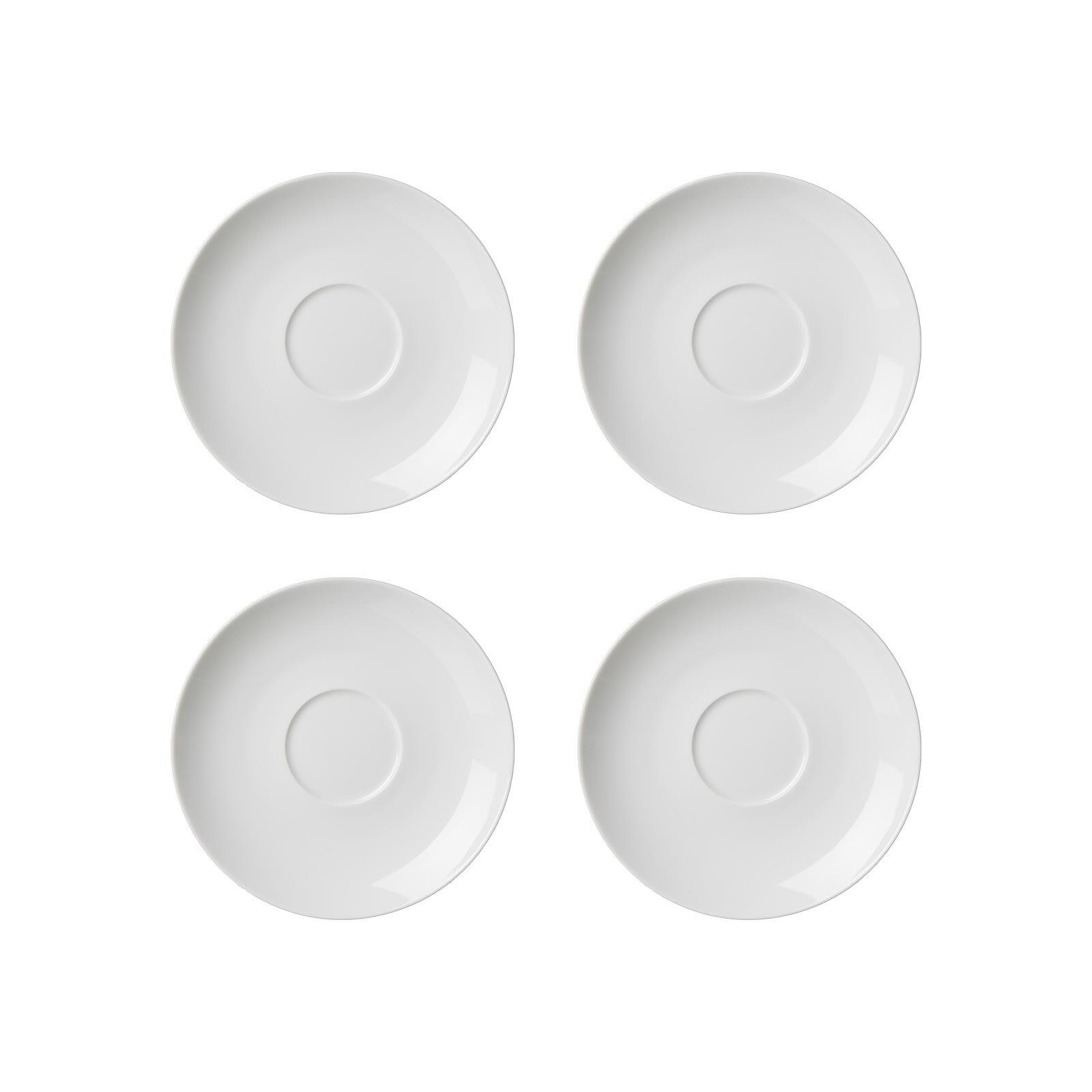 CAPPUCCINOUNTERTASSEN Bianco weiß ø 16.0 cm 4er Set - Weiß, Keramik (16cm) - Ritzenhoff Breker