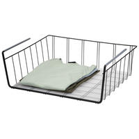 MAXI-SCHRANKKORB, schwarz - Schwarz, Metall (61/20/45.5cm) - eluno