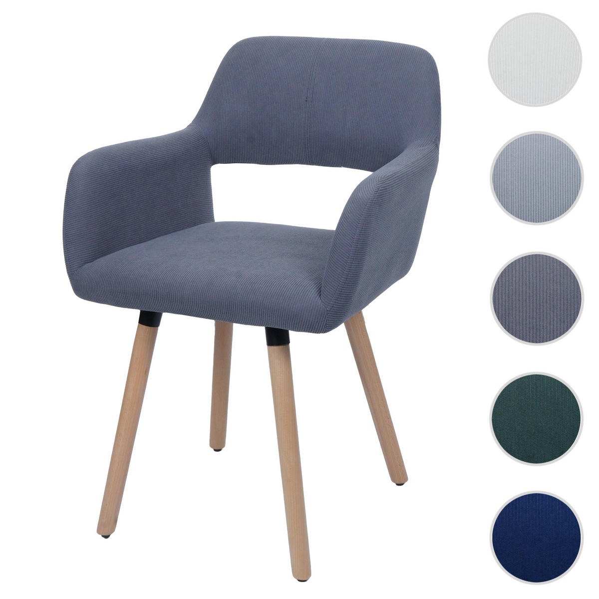 ESSZIMMERSTUHL Grau - Grau, Textil (56/80/53cm) - MCW