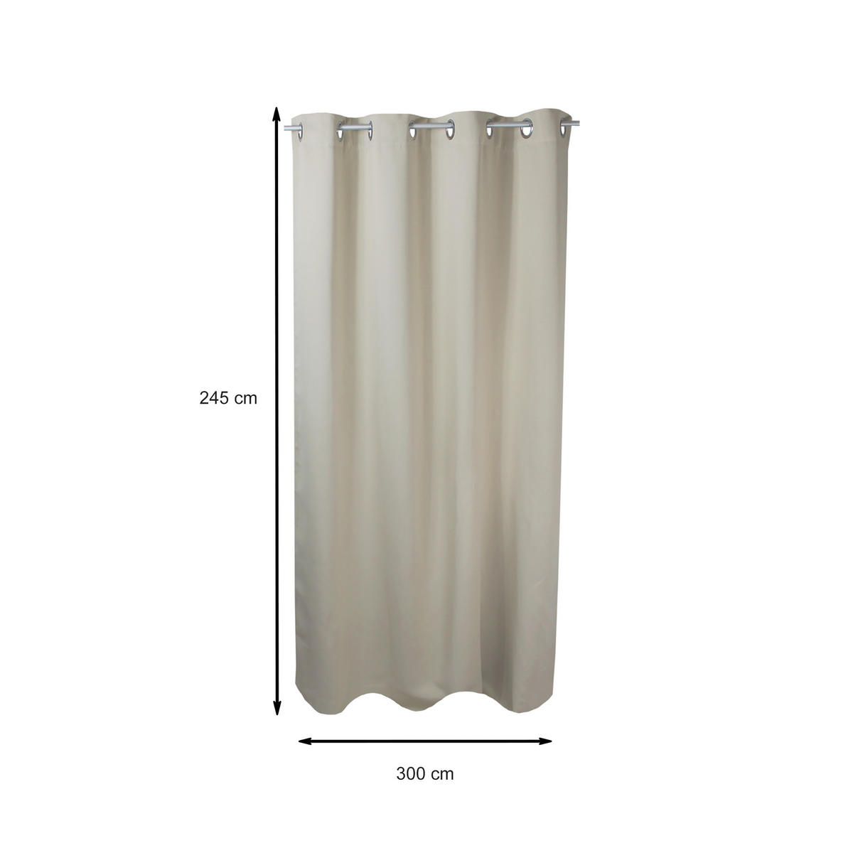 VERDUNKELUNGSVORHANG Ösen 300/245 cm Beige Sand - Sandfarben, Textil (300/245cm) - TiborTex