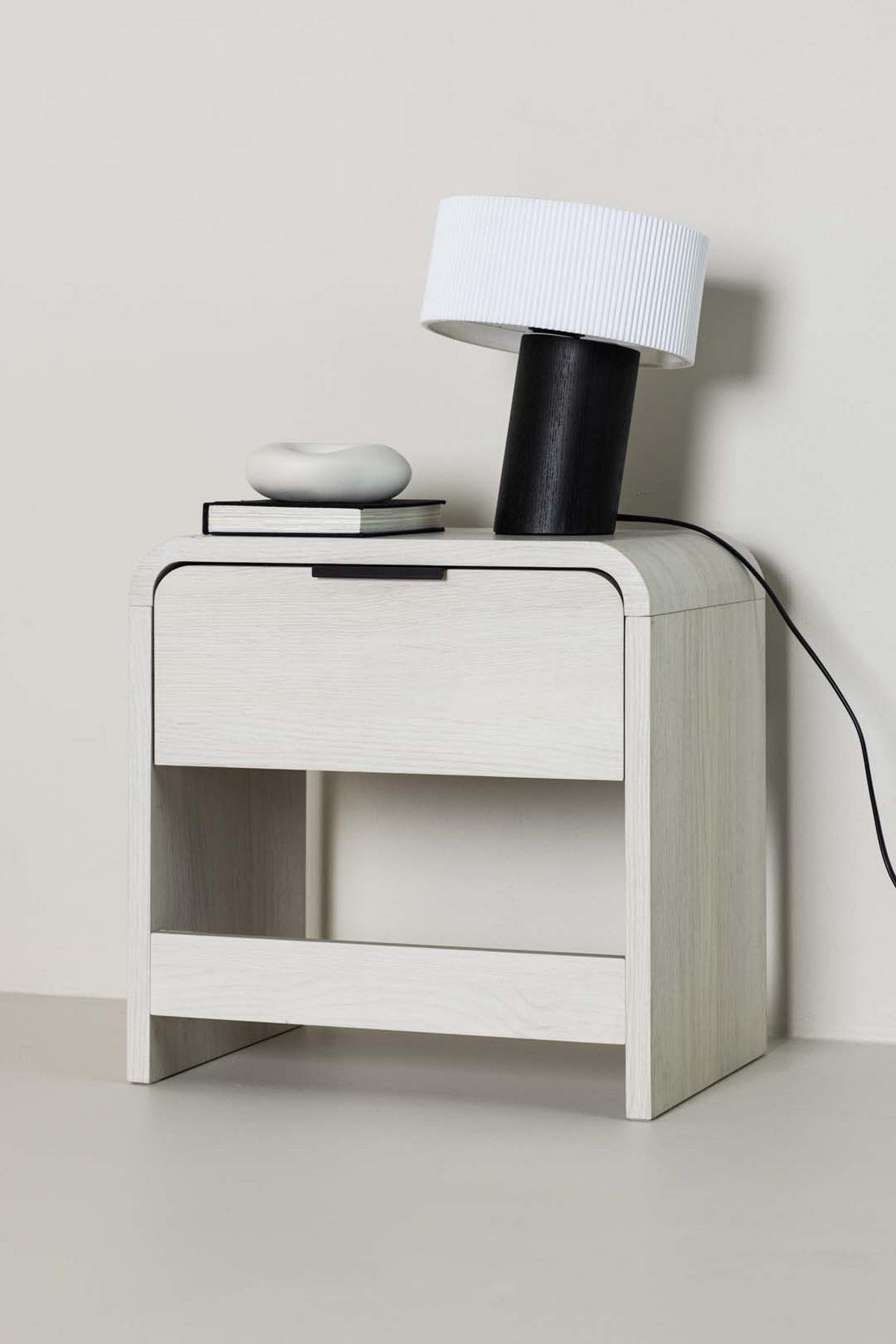 NACHTSCHRANK Whitewash - Weiß, Holzwerkstoff (30/40/40cm) - ebuy24