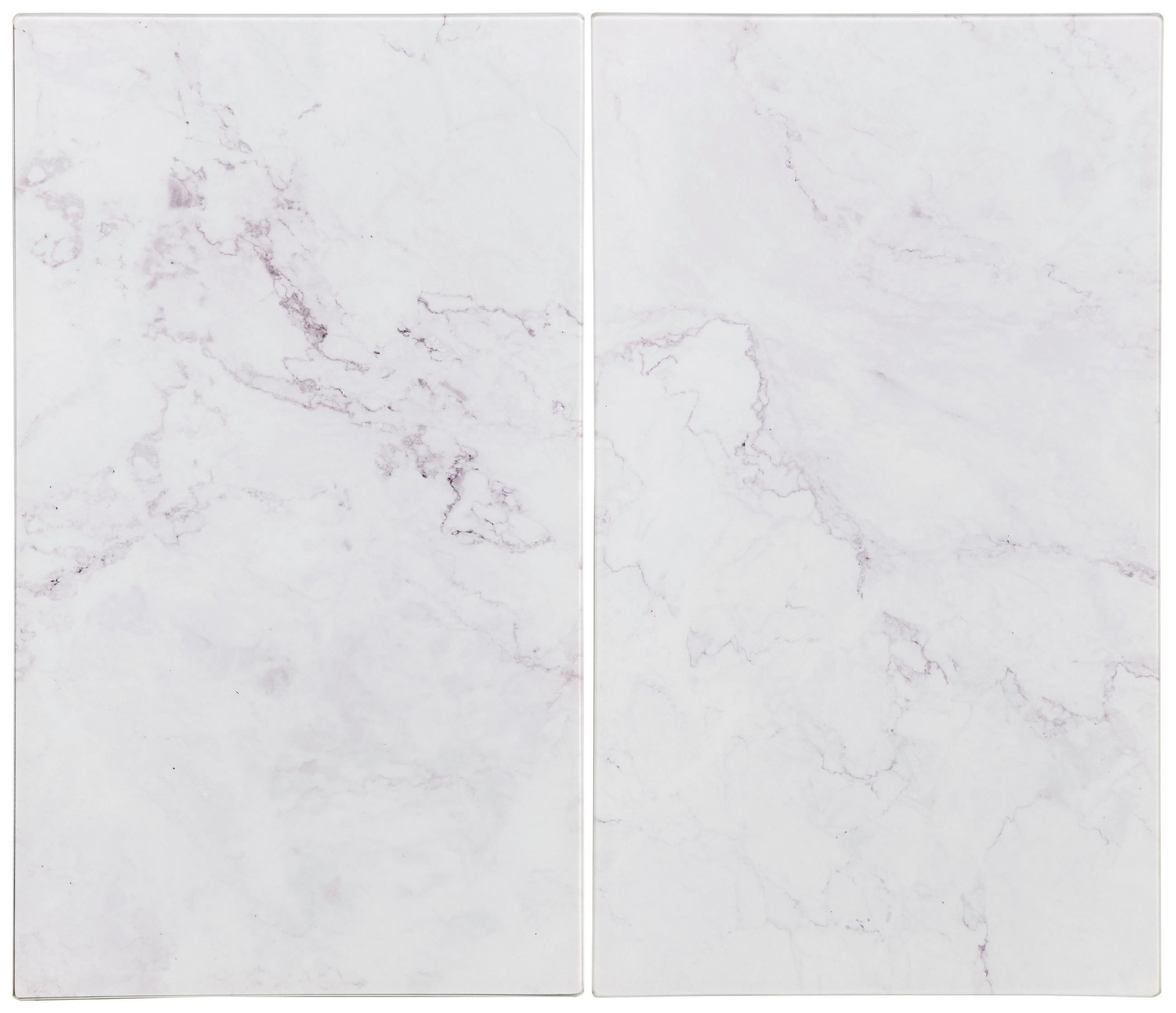 HERDABDECKPLATTE Marble in Weiß/Marmor - Weiß, Glas (30/1/52cm) - Premium Living