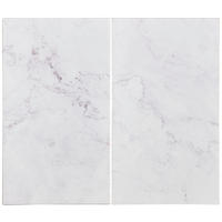 HERDABDECKPLATTE Marble in Weiß/Marmor - Weiß, Glas (30/1/52cm) - Premium Living