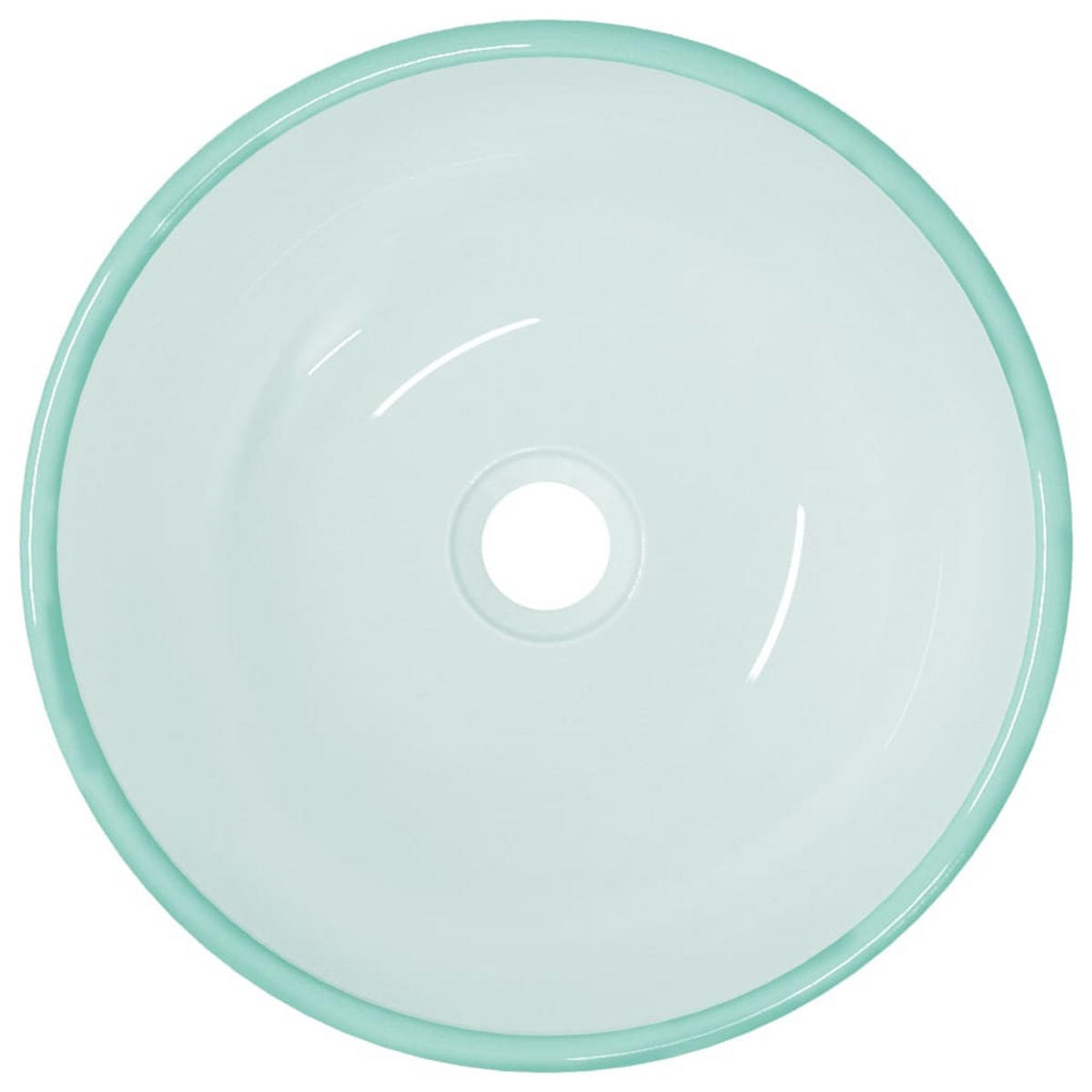 WASCHBECKEN 35/12 cm aus Hartglas Matt - Hellgrün, Glas (35/12/35cm) - vidaXL