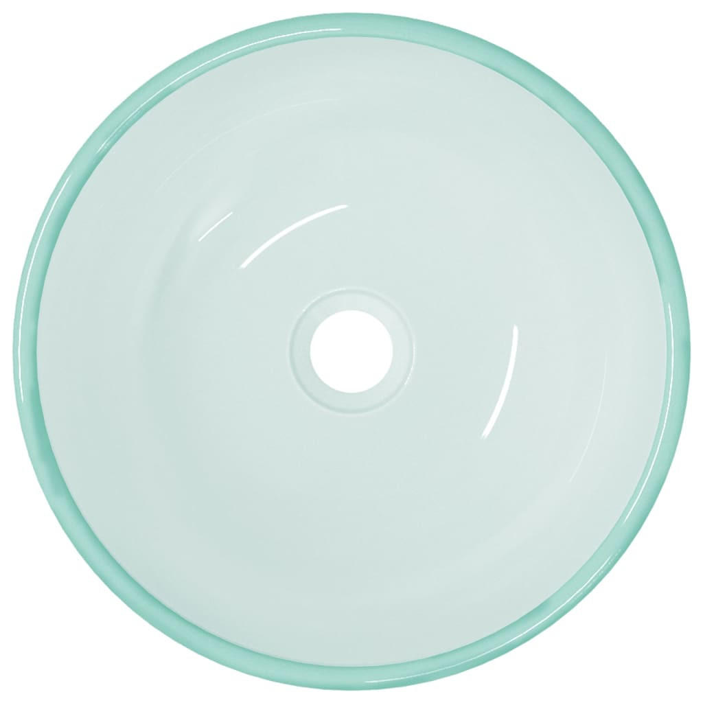 Thumbnail - vidaXL Waschbecken, Hellgrün, Glas, Rechteckig, 35x12x35 cm, Badezimmer, Waschbecken & Armaturen, Waschbecken