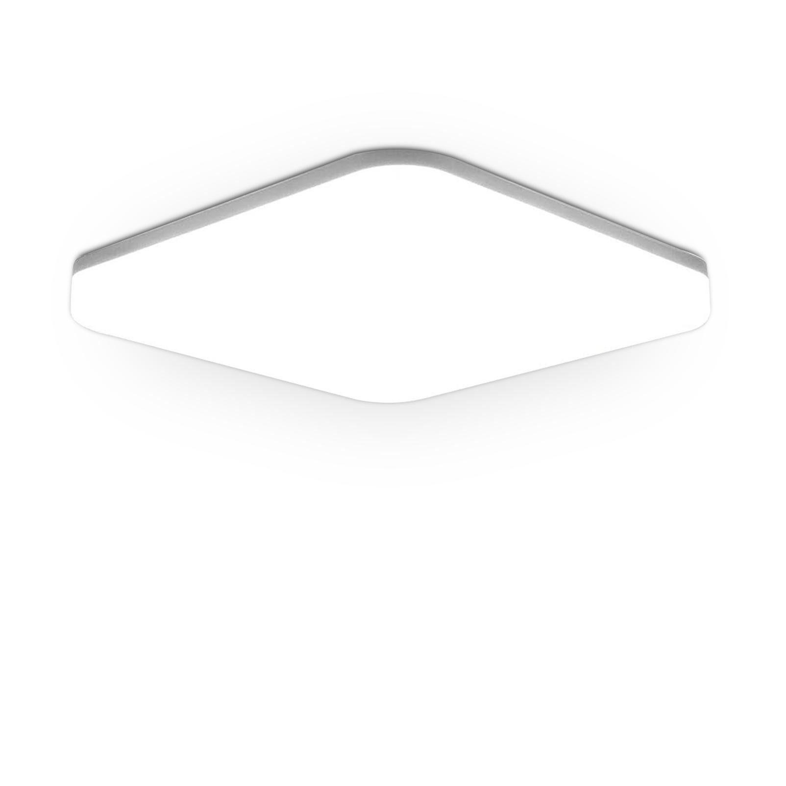 LED Deckenlampe 27/27/3.5cm - Weiß, Metall (27/27/3.5cm) - Nettlife