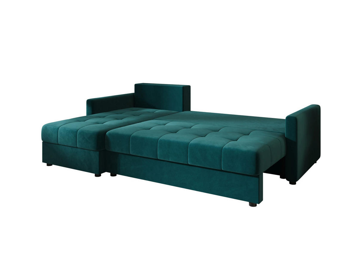 ECKSOFA MOS L BIS Itaka 39 Links mit Schlaffunktion - Türkis, Textil (220/143cm) - Bedante