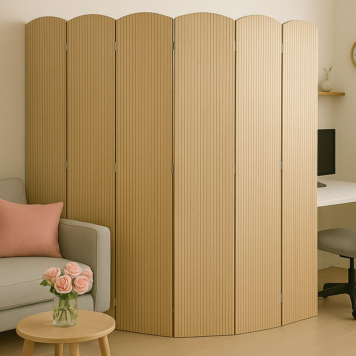 PARAVENT Braun - Braun, Holz (245/170/2cm) - MCW