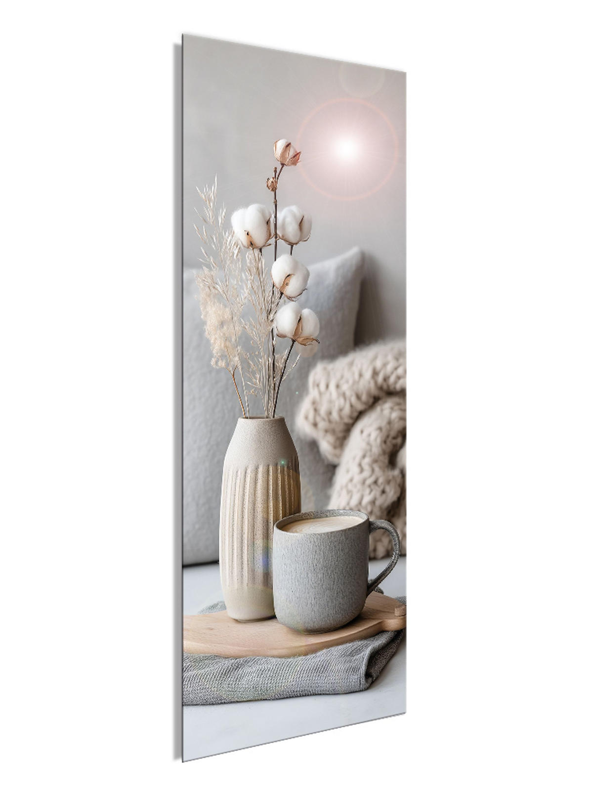 GLASBILD 30x80 cm Stillleben hell - Beige, Glas (30/80cm) - artissimo