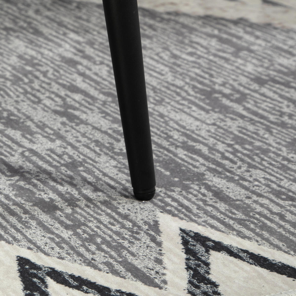 HOCKER DE-07114 Kaschmir-Optik, Stahlbeine, bis 120 kg Dunkelgrau - Dunkelgrau, Textil/Metall (42/44/42cm) - ComfortXL