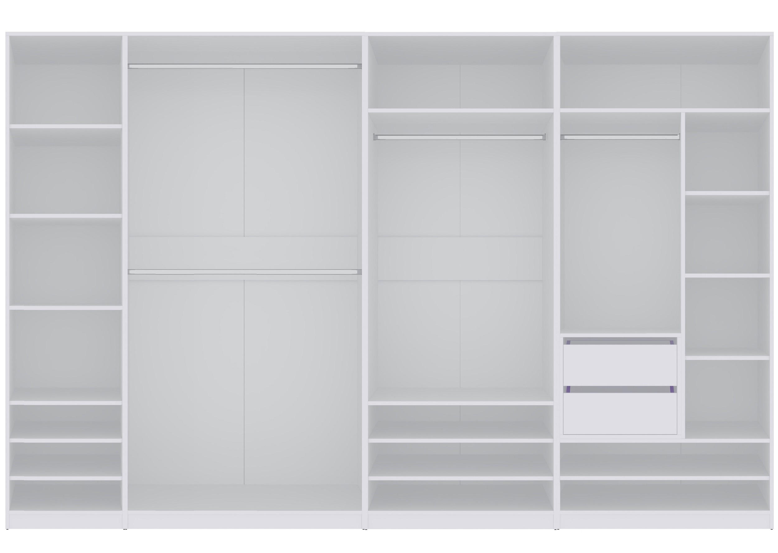 KLEIDERSCHRANK TRES SET B/B Weiß 320/206/51 cm - Weiß, Holzwerkstoff (320/206/51cm) - Marmex Möbel