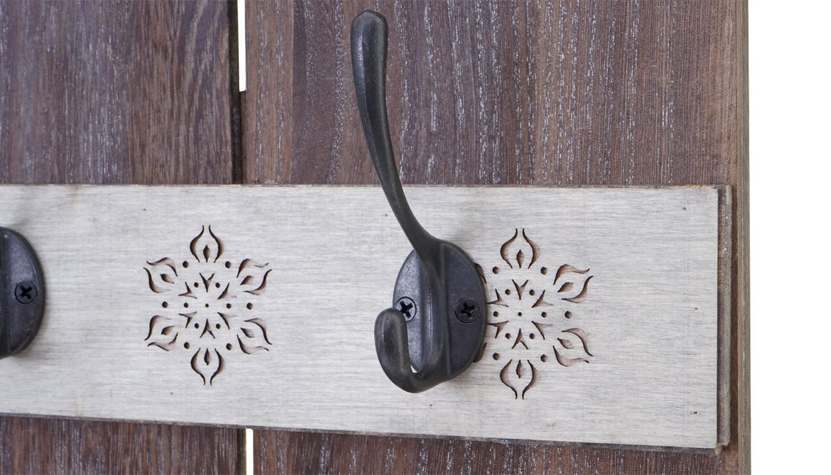 WANDGARDEROBE HOME SHABBY-LOOK Braun - Braun, Holz (60/91/8cm) - MCW