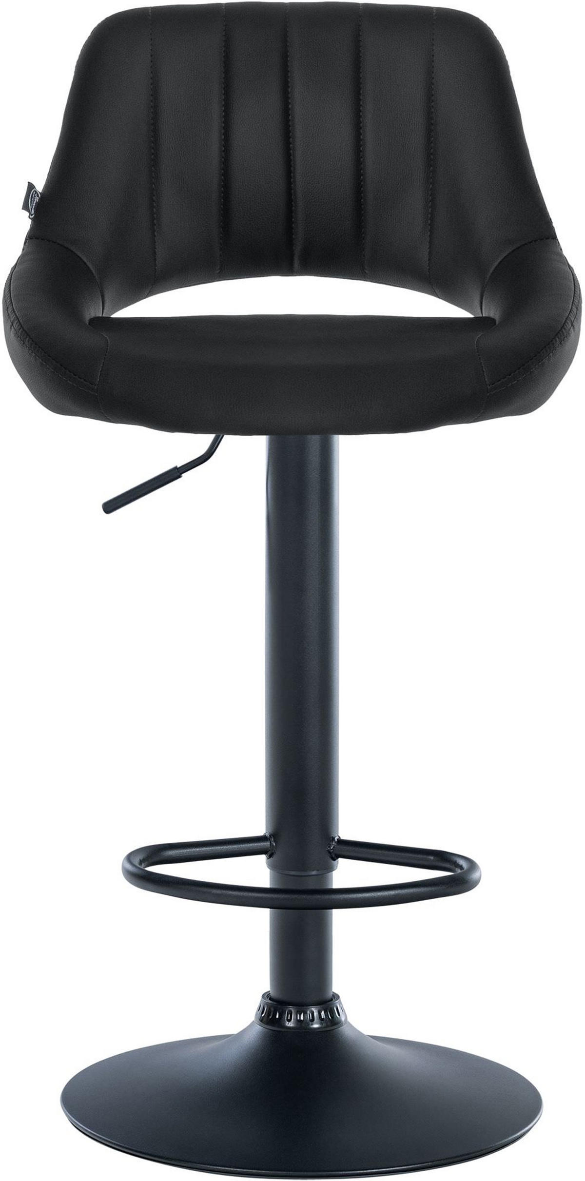 BARHOCKER 2er Set Milos Kunstleder B schwarz - Schwarz, Kunststoff/Metall (47/106/48cm) - TPFLiving