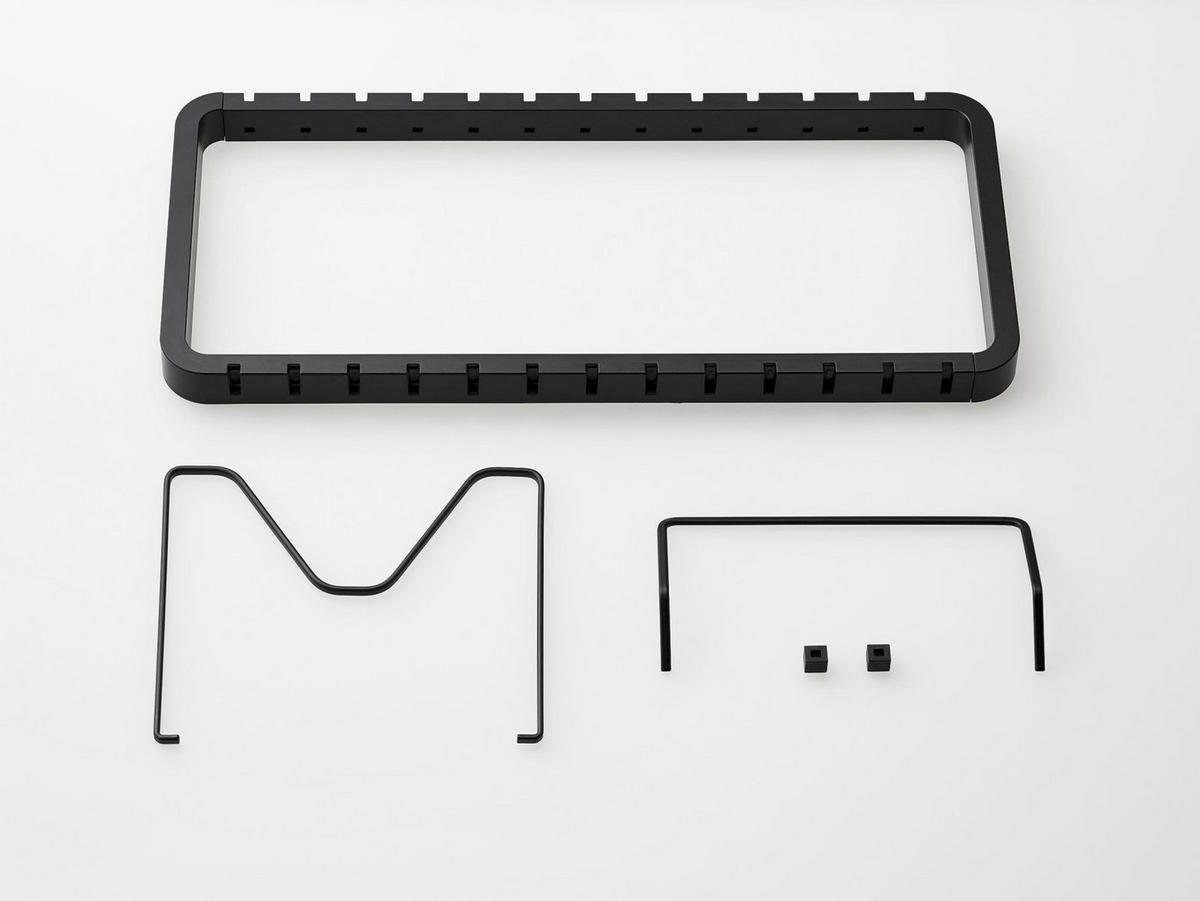 KOCHTOPF- UND DECKELORGANIZER Tower schwarz 20/45/17 cm - Schwarz, Metall (20/17/45cm) - Yamazaki