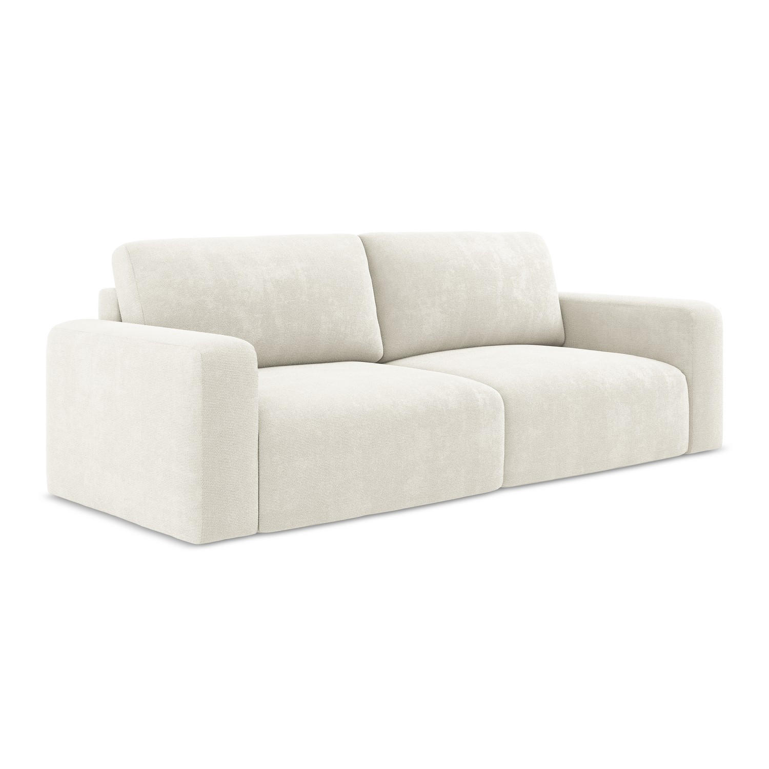 3-SITZER SOFA mit Schlaffunktion Chenille Stoff Weiß - Pink/Schwarz, Kunststoff/Textil (244/79/102cm) - LaMiaSofa