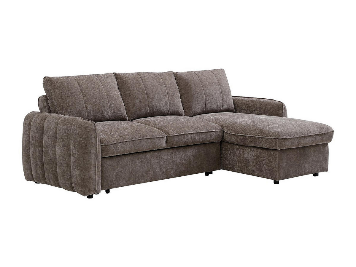 SCHLAFSOFA - 4 Personen - stoff - taupe Naloci - Taupe, Kunststoff/Textil (240/92/158cm) - Vente-Unique