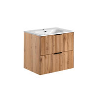UMIVAONIK 60.2cm Adriel Drvo s efektom hrasta - smeđa, drvni materijal (60.2/57/46cm) - Petits-meubles
