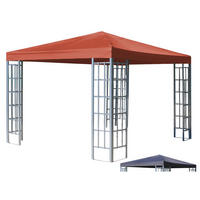 RANKPAVILLON 3x3m Terrakotta mit Ersatzdach Anthrazit - Terracotta, Metall (300/256/300cm) - QUICK STAR