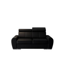 SCHLAFSOFA APOLLO, mit Schlaffunktion und Bettkasten, Farbe: Schwarz, Kunstleder - Schwarz, Textil (178/96/99cm) - O-Sofa