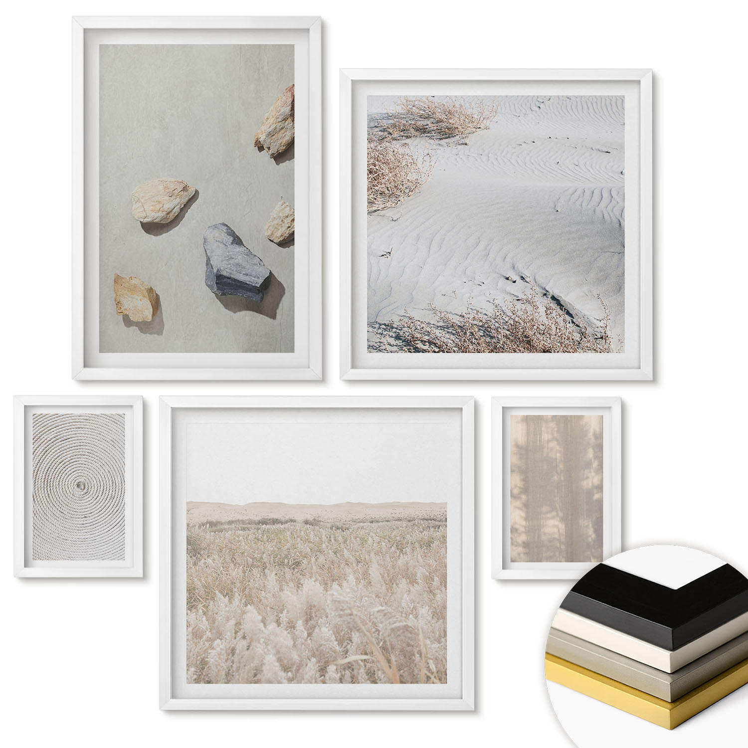 ArtPrintCave Wandbilder Weiß 40x60 cm