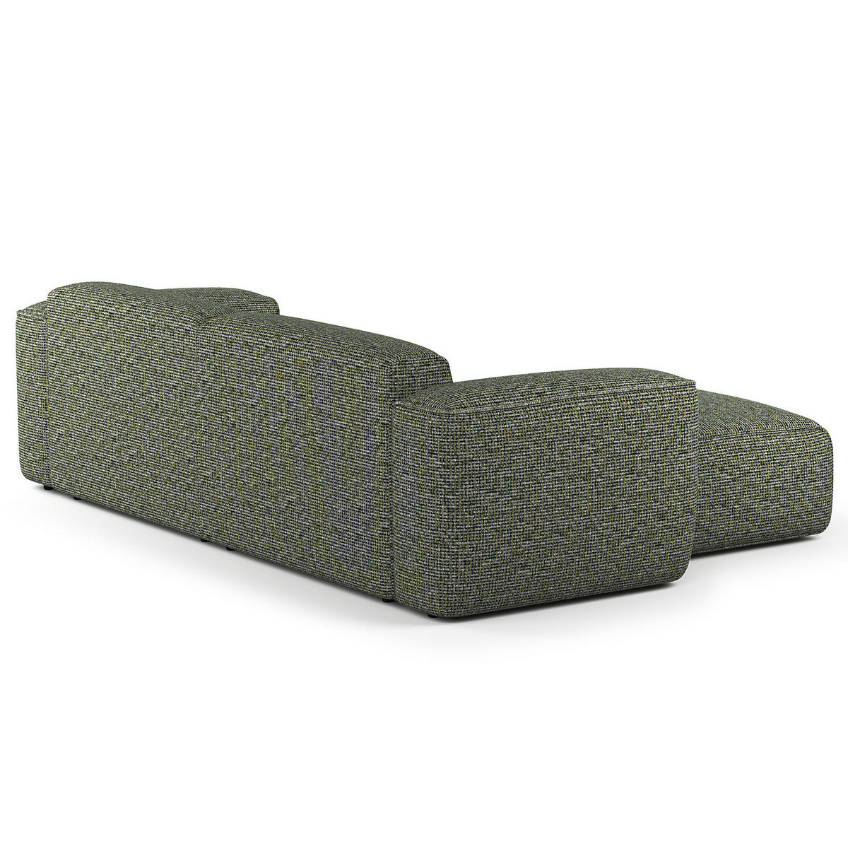 1,5-SITZER ECKSOFA mit Longchair - Schwarz/Grün, Kunststoff/Textil (260/173cm) - home24