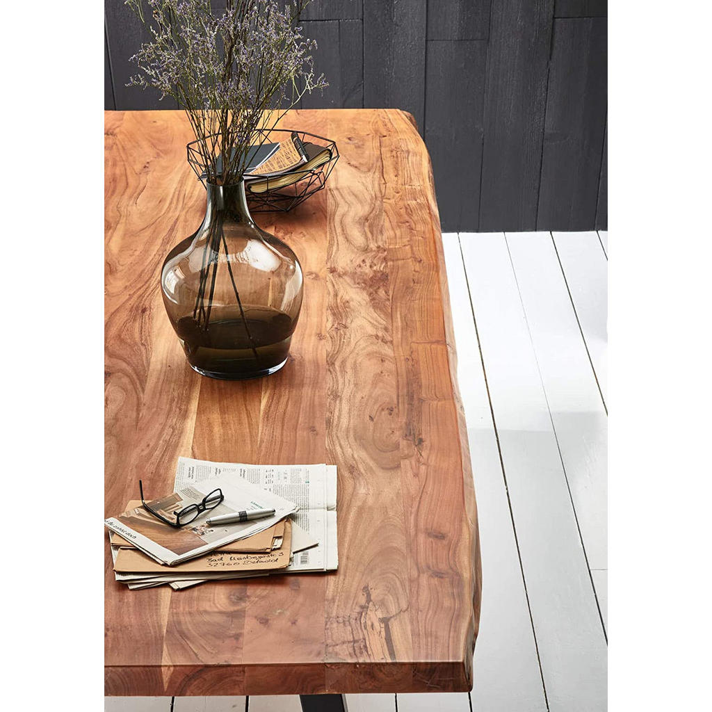 Thumbnail - SAM Esstisch, Beige, Holz, Echtholz,Akazie, Rechteckig,Quadratisch, U-Form, 300x79x110 cm, Esszimmer, Tische, Esstische