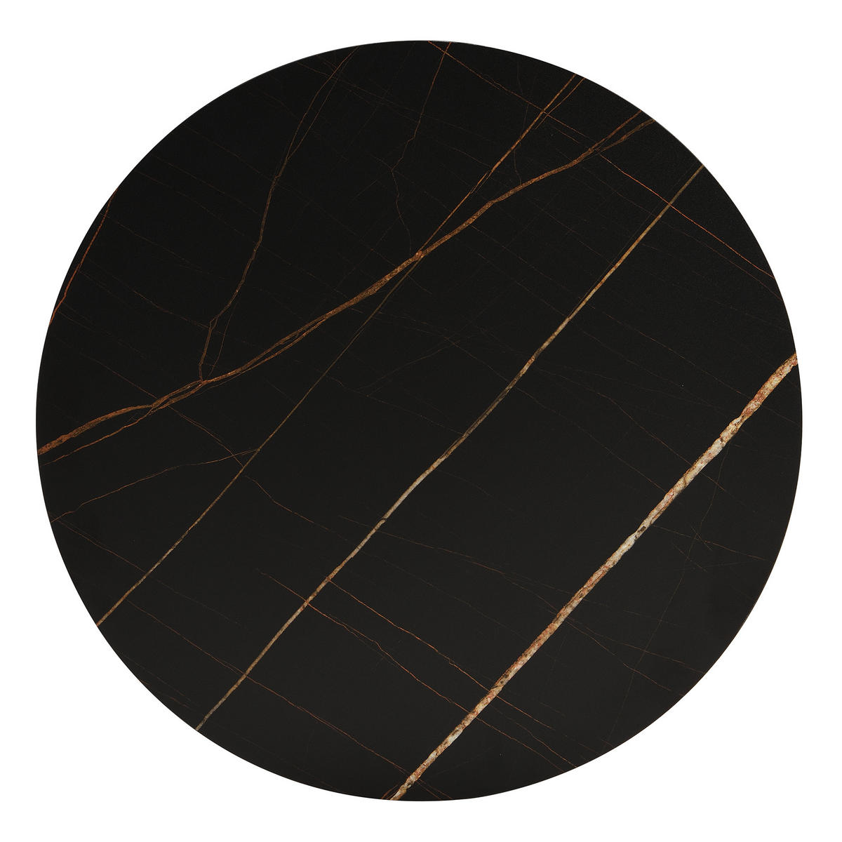COUCHTISCH Schwarz/Gold 2er-Set 70/70/45 cm und 50/50/40 cm - Schwarz, Holzwerkstoff (70/70/45cm) - PANGIVO