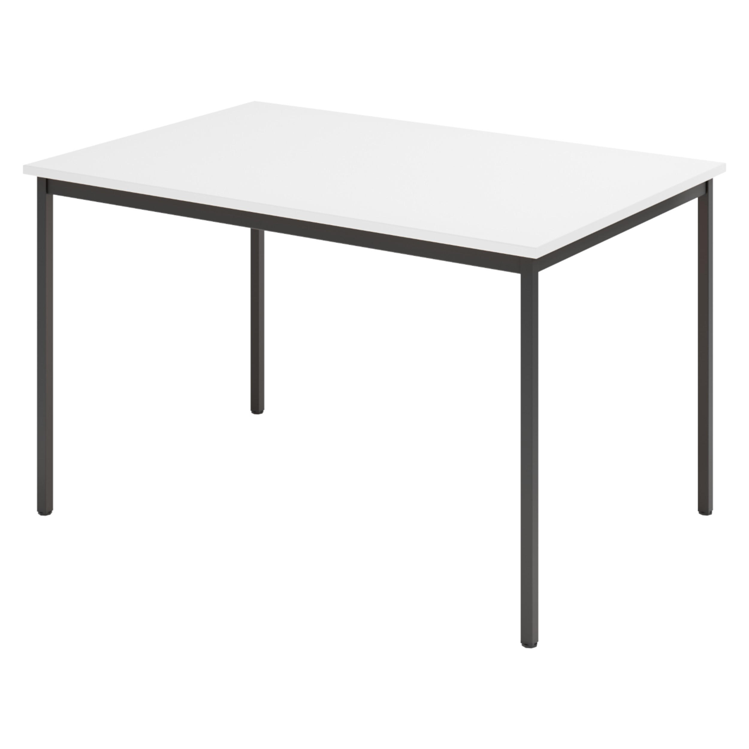 KANTINENTISCH Serie-V 80/120/72 cm in Weiß/Schwarz - Schwarz/Weiß, Holzwerkstoff (80/120/72cm) - bümö