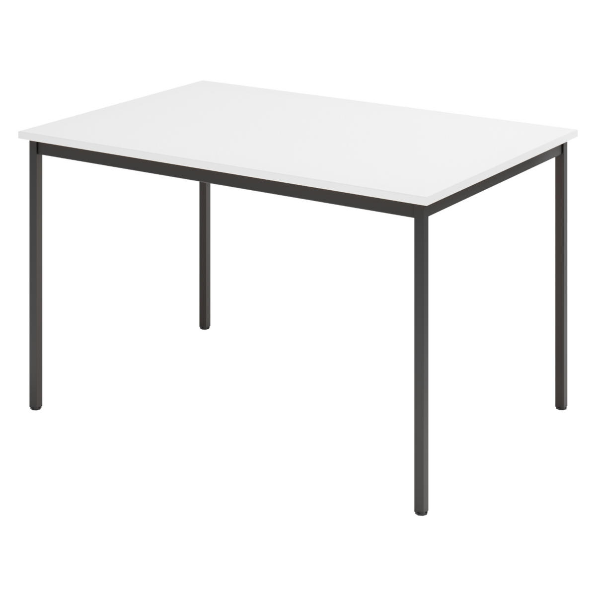 KANTINENTISCH Serie-V 80/120/72 cm in Weiß/Schwarz - Schwarz/Weiß, Holzwerkstoff (80/120/72cm) - bümö