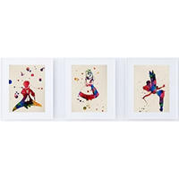 POSTER Set Mit 3 Kinderbuch Aquarell 24X30cm Rahmenlos - Klar, Papier (24/5/30cm) - Nacnic