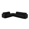 ECKSOFA links Molino aus Boucle schwarz 6 Sitzplätze - Schwarz, Textil (250/315cm) - Micadoni
