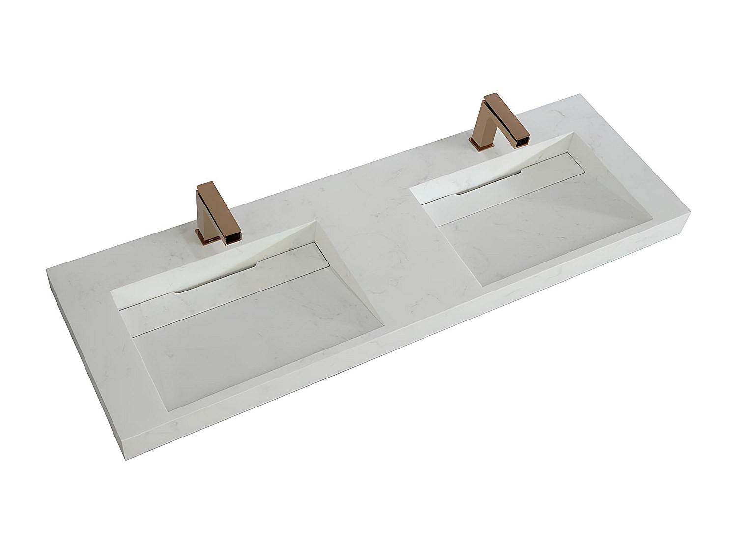 Vente-Unique Hängewaschbecken Weiß 140.2x8x45.2 cm