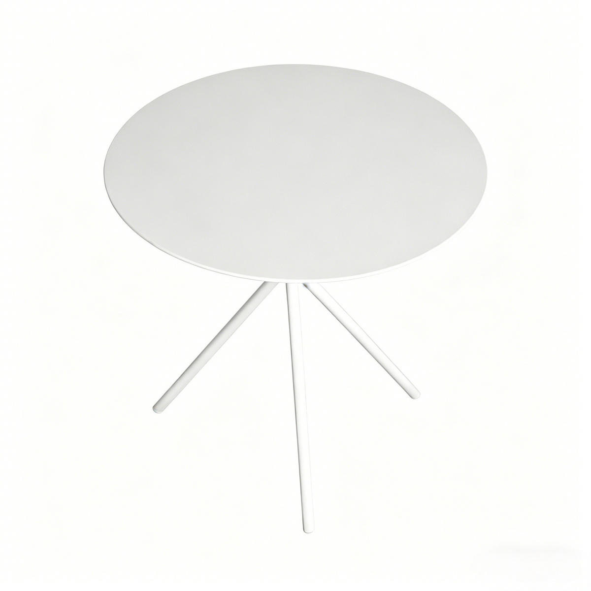 BEISTELLTISCH Stahl Weiß, Matt - Weiß, Metall (38/58/38cm) - Authentics