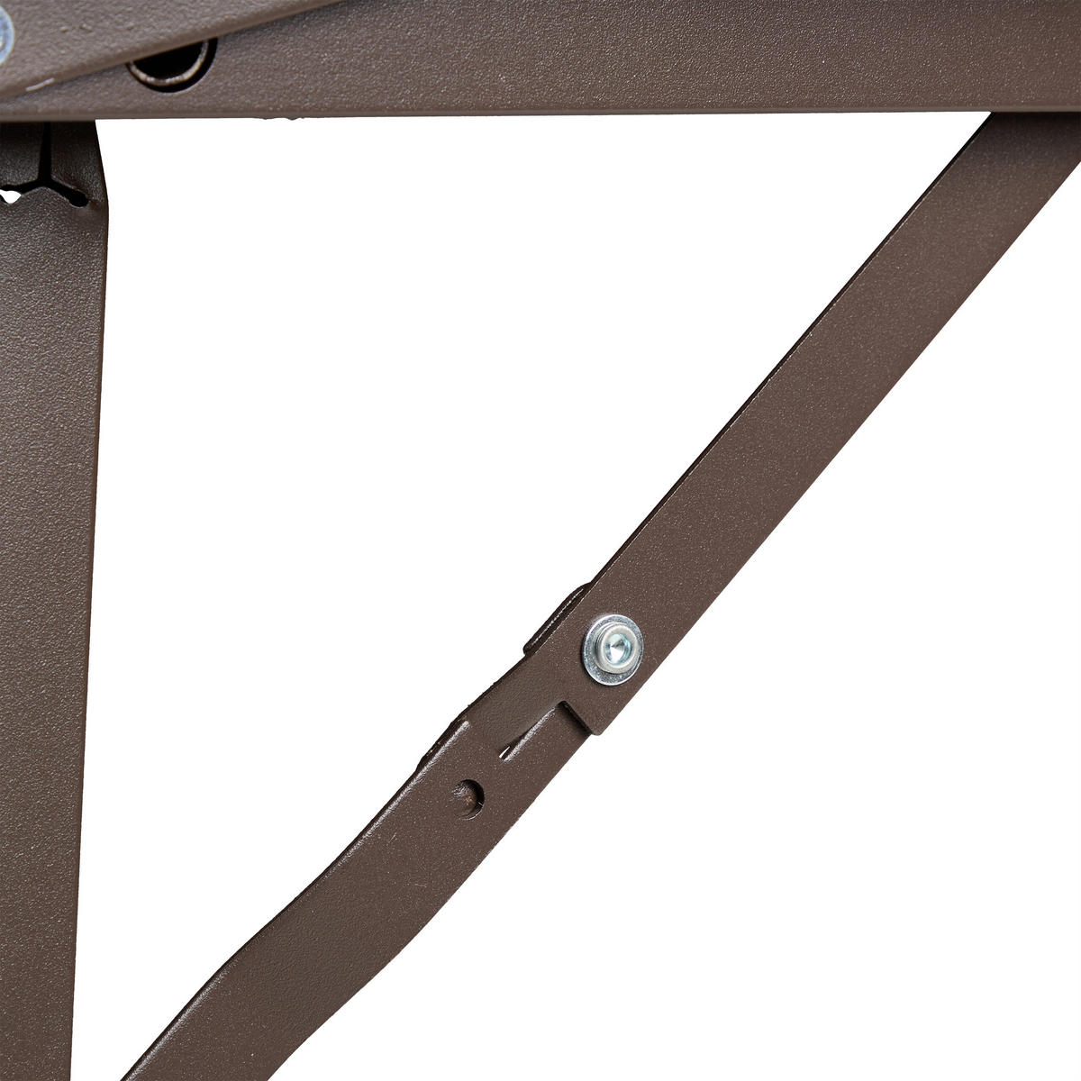 GARTENTISCH - Braun, Kunststoff/Metall (78/166/76cm) - Relaxdays